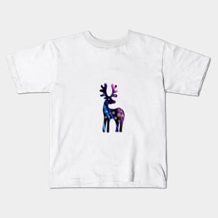 Colorful Christmas reindeer Kids T-Shirt